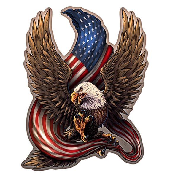 Amistad 14 in. Patriotic Eagle Novelty Sign AM2677815